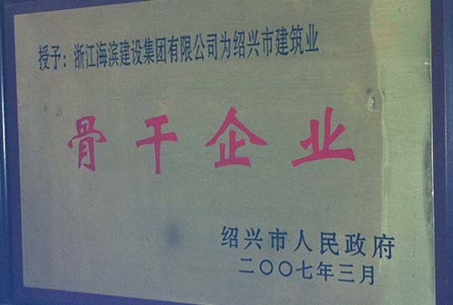 2007年紹興市建筑業(yè)骨干企業(yè)